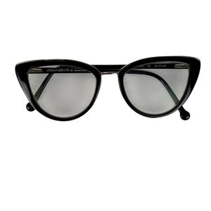 Colors in Optics Cat Eye Glasses Frames Only Black Silver 52-19-140 Cam1‎ Ox